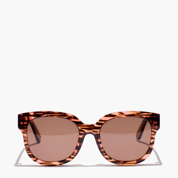 NWT MADEWELL Marrin Sunglasses Tortoiseshell Flat Front Tiger Stripe Multi - Picture 3 of 6
